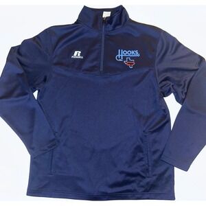 Russell Athletic Hooks Texas Quarter Zip Pullover Jacket -‎ Men's Medium